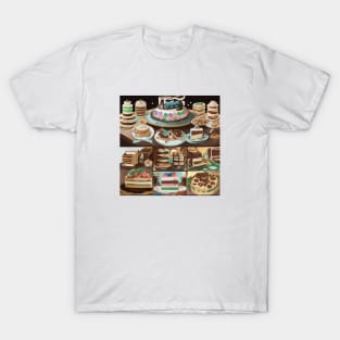 Baking Japan Kawaii Minimalist Vintage Retro Collage T-Shirt